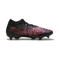 PUMA Future 8 Match Crampons Vissés Chaussures de Foot (SG) Noir Mauve Rouge