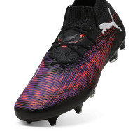 PUMA Future 8 Match Crampons Vissés Chaussures de Foot (SG) Noir Mauve Rouge