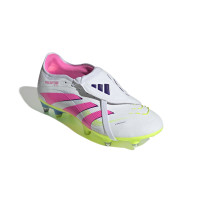 adidas Predator Pro FT Crampons Vissés Chaussures de Foot (SG) Blanc Rose Jaune Vif