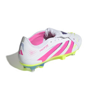 adidas Predator Pro FT Crampons Vissés Chaussures de Foot (SG) Blanc Rose Jaune Vif