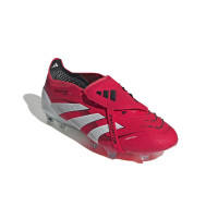 adidas Predator Elite FT Gazon Naturel Chaussures de Foot (FG) Rouge Blanc Noir