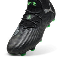PUMA Future 8 Ultimate Gazon Naturel Chaussures de Foot (FG) Noir Gris Vert