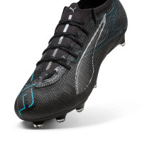 PUMA Ultra 5 Pro Gazon Naturel Chaussures de Foot (FG) Noir Argenté Bleu