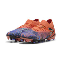 PUMA Future 8 Match Creativity Gazon Naturel Artificiel Chaussures de Foot (MG) Orange Mauve Noir