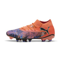 PUMA Future 8 Match Creativity Gazon Naturel Artificiel Chaussures de Foot (MG) Orange Mauve Noir