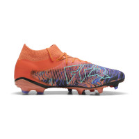 PUMA Future 8 Match Creativity Gazon Naturel Artificiel Chaussures de Foot (MG) Orange Mauve Noir