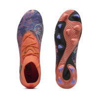 PUMA Future 8 Match Creativity Gazon Naturel Artificiel Chaussures de Foot (MG) Orange Mauve Noir