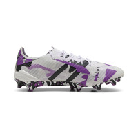 PUMA Ultra 5 Ultimate Forever Gazon Naturel Chaussures de Foot (FG) Blanc Violet Noir