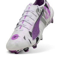 PUMA Ultra 5 Ultimate Forever Gazon Naturel Chaussures de Foot (FG) Blanc Violet Noir