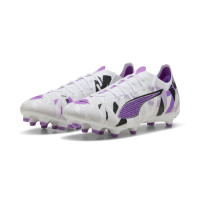PUMA Ultra 5 Match Forever Gazon Naturel Gazon Artificiel Chaussures de Foot (MG) Blanc Violet Noir