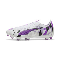 PUMA Ultra 5 Match Forever Gazon Naturel Gazon Artificiel Chaussures de Foot (MG) Blanc Violet Noir