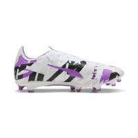 PUMA Ultra 5 Match Forever Gazon Naturel Gazon Artificiel Chaussures de Foot (MG) Blanc Violet Noir