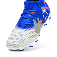 PUMA Future 8 Match Forever Gras / Kunstgras Voetbalschoenen (MG) Kids Wit Blauw Oranje