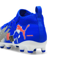 PUMA Future 8 Match Forever Gras / Kunstgras Voetbalschoenen (MG) Kids Wit Blauw Oranje