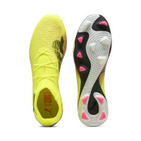 PUMA Future 8 Pro Gazon Naturel Artificiel Chaussures de Foot (MG) Jaune Noir Rose