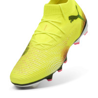 PUMA Future 8 Pro Gazon Naturel Artificiel Chaussures de Foot (MG) Jaune Noir Rose