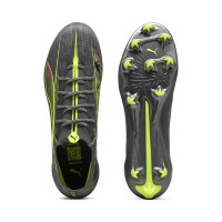 PUMA Ultra 5 Ultimate Gras Voetbalschoenen (FG) Donkergrijs Geel Roze
