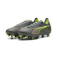 PUMA Ultra 5 Match Gras / Kunstgras Voetbalschoenen (MG) Donkergrijs Geel Roze