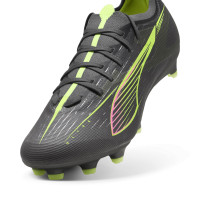 PUMA Ultra 5 Match Gras / Kunstgras Voetbalschoenen (MG) Donkergrijs Geel Roze