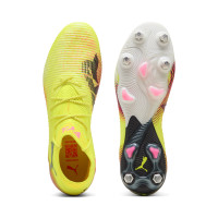 PUMA Future 8 Ultimate Crampons Vissés Chaussures de Foot (SG) Jaune Noir Rose