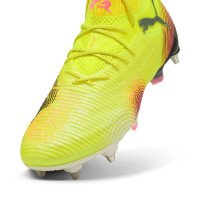 PUMA Future 8 Ultimate Crampons Vissés Chaussures de Foot (SG) Jaune Noir Rose