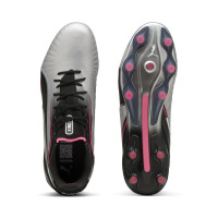 PUMA King Ultimate Gras / Kunstgras Voetbalschoenen (MG) Zilver Zwart Roze