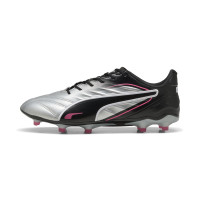 PUMA King Pro Gras / Kunstgras Voetbalschoenen (MG) Zilver Zwart Roze