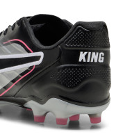 PUMA King Pro Gras / Kunstgras Voetbalschoenen (MG) Zilver Zwart Roze