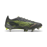 PUMA Ultra 5 Ultimate Crampons Vissés Chaussures de Foot (SG) Gris Foncé Jaune Rose