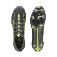 PUMA Ultra 5 Ultimate Crampons Vissés Chaussures de Foot (SG) Gris Foncé Jaune Rose