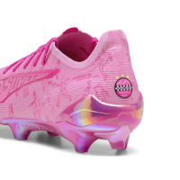 PUMA Ultra 5 Ultimate X KidSuper Gras Voetbalschoenen (FG) Roze