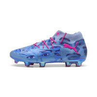 PUMA Future 8 Ultimate X KidSuper Gras Voetbalschoenen (FG) Blauw Roze