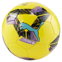 Mini ballon de football PUMA Orbita LaLiga 1 MS Taille 1, jaune, noir, violet