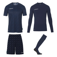 Uhlsport Progressive Tenue de Gardien de But Pack Bleu Foncé