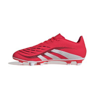 adidas Predator Club Gazon Naturel Gazon Artificiel Chaussures de Foot (MG) Rouge Blanc Noir