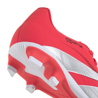 adidas Predator Club Gazon Naturel Gazon Artificiel Chaussures de Foot (MG) Rouge Blanc Noir