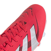 adidas Predator Club Gazon Naturel Gazon Artificiel Chaussures de Foot (MG) Rouge Blanc Noir