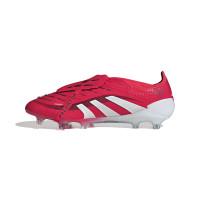 adidas Predator Elite FT Gazon Naturel Chaussures de Foot (FG) Rouge Blanc Noir