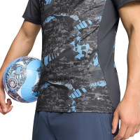 PUMA Manchester City Pre-Match Trainingsshirt 2024-2026 Donkergrijs Lichtblauw Wit