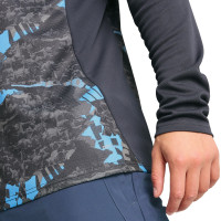 PUMA Manchester City Pre-Match Haut d'Entraînement 1/4-Zip 2024-2025 Gris Foncé Bleu Clair Blanc