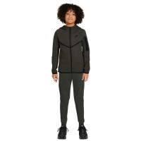 Nike Tech Fleece Sportswear Survêtement Enfants Vert Foncé Noir