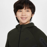 Nike Tech Fleece Sportswear Survêtement Enfants Vert Foncé Noir