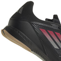 adidas F50 League Chaussures de Foot en Salle (IN) Noir Rouge Argenté