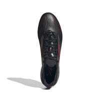 adidas F50 Elite Crampons Vissés Chaussures de Foot (SG) Noir Rouge Argenté