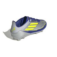 adidas F50 Messi Elite Gras Voetbalschoenen (FG) Kids Zilver Donkerblauw Geel