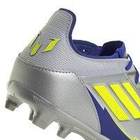 adidas F50 Messi Elite Gras Voetbalschoenen (FG) Kids Zilver Donkerblauw Geel