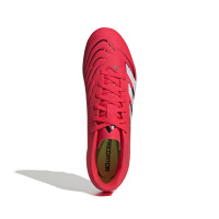 adidas Predator Club Gazon Naturel Gazon Artificiel Chaussures de Foot (MG) Rouge Blanc Noir