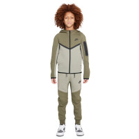 Nike Tech Fleece Sportswear Trainingspak Kids Olijfgroen Grijs Zwart