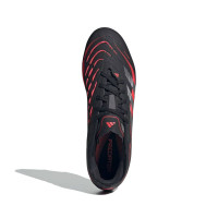 adidas Predator Pro Gazon Naturel Chaussures de Foot (FG) Noir Gris Rouge