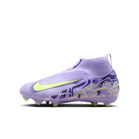 Nike Zoom Mercurial Superfly 10 Academy Gras / Kunstgras Voetbalschoenen (MG) Kids Lichtpaars Lichtgeel